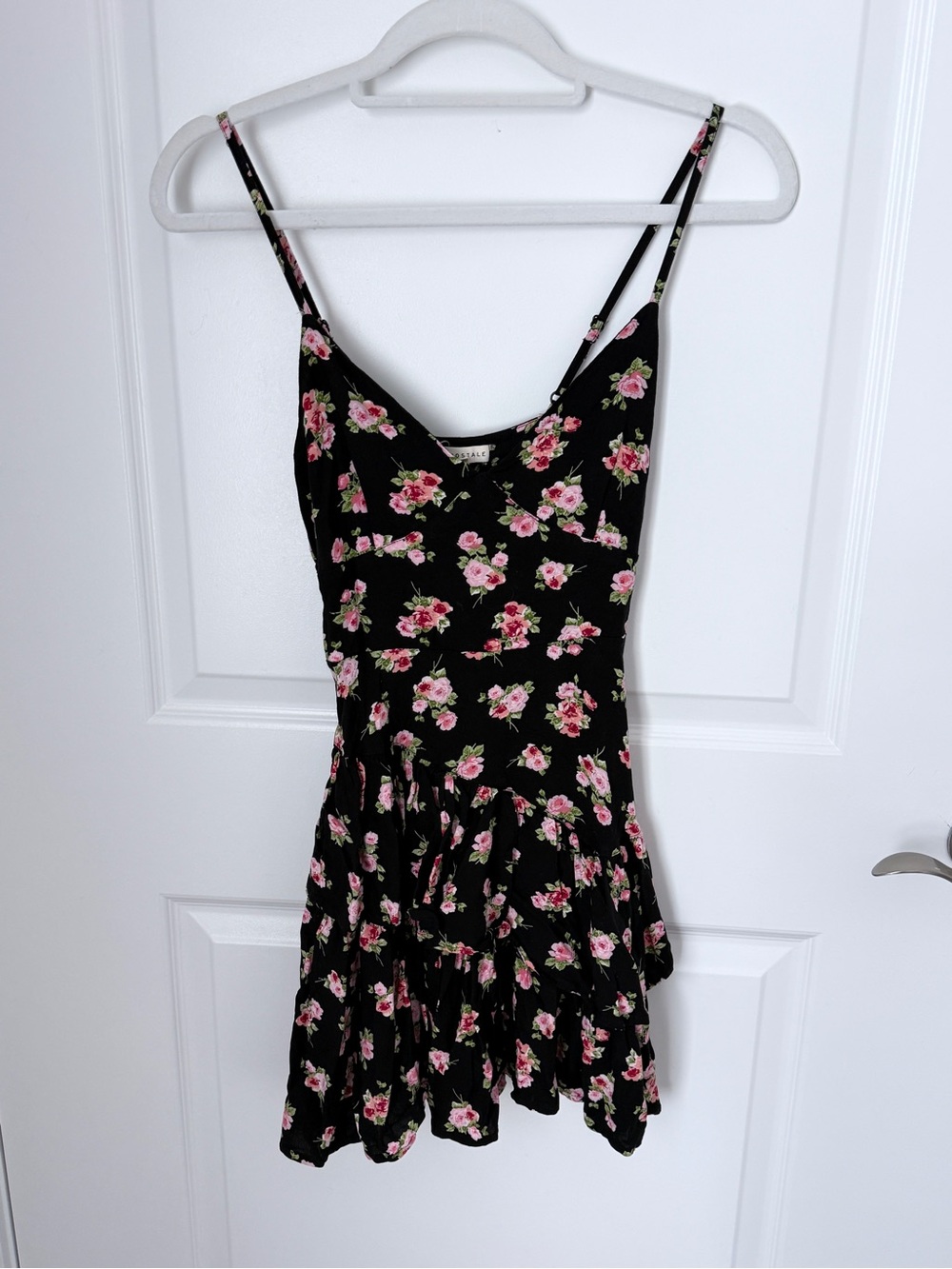 Aeropostale Black Dress with Pink Floral Print